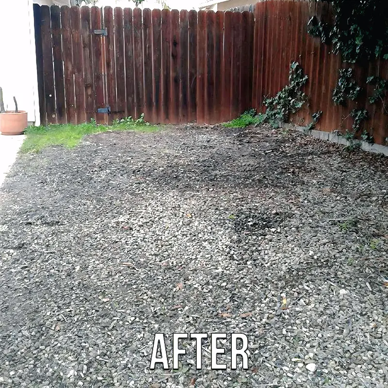 After, a cleared, clean yard in Santa Barbara County