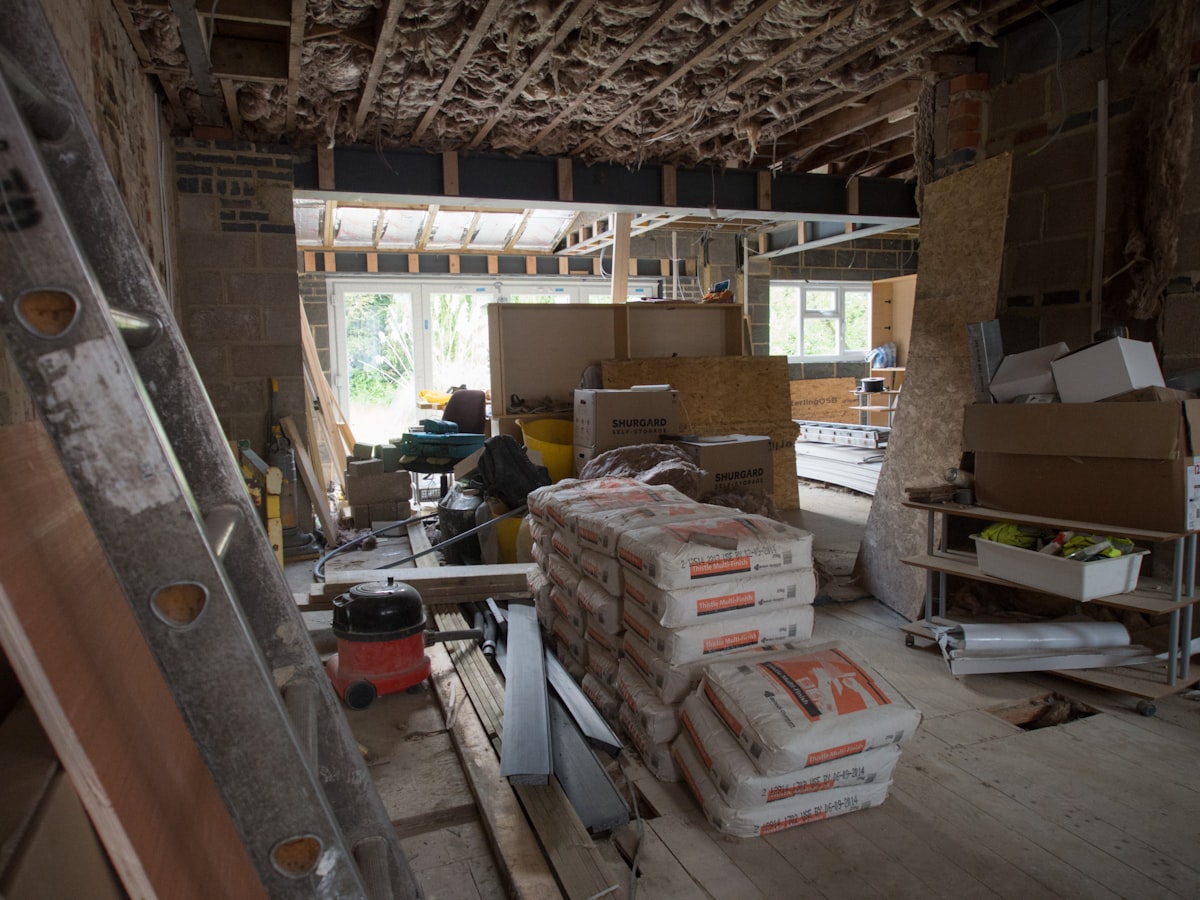 Room filled with boxes during a respectful estate cleanout